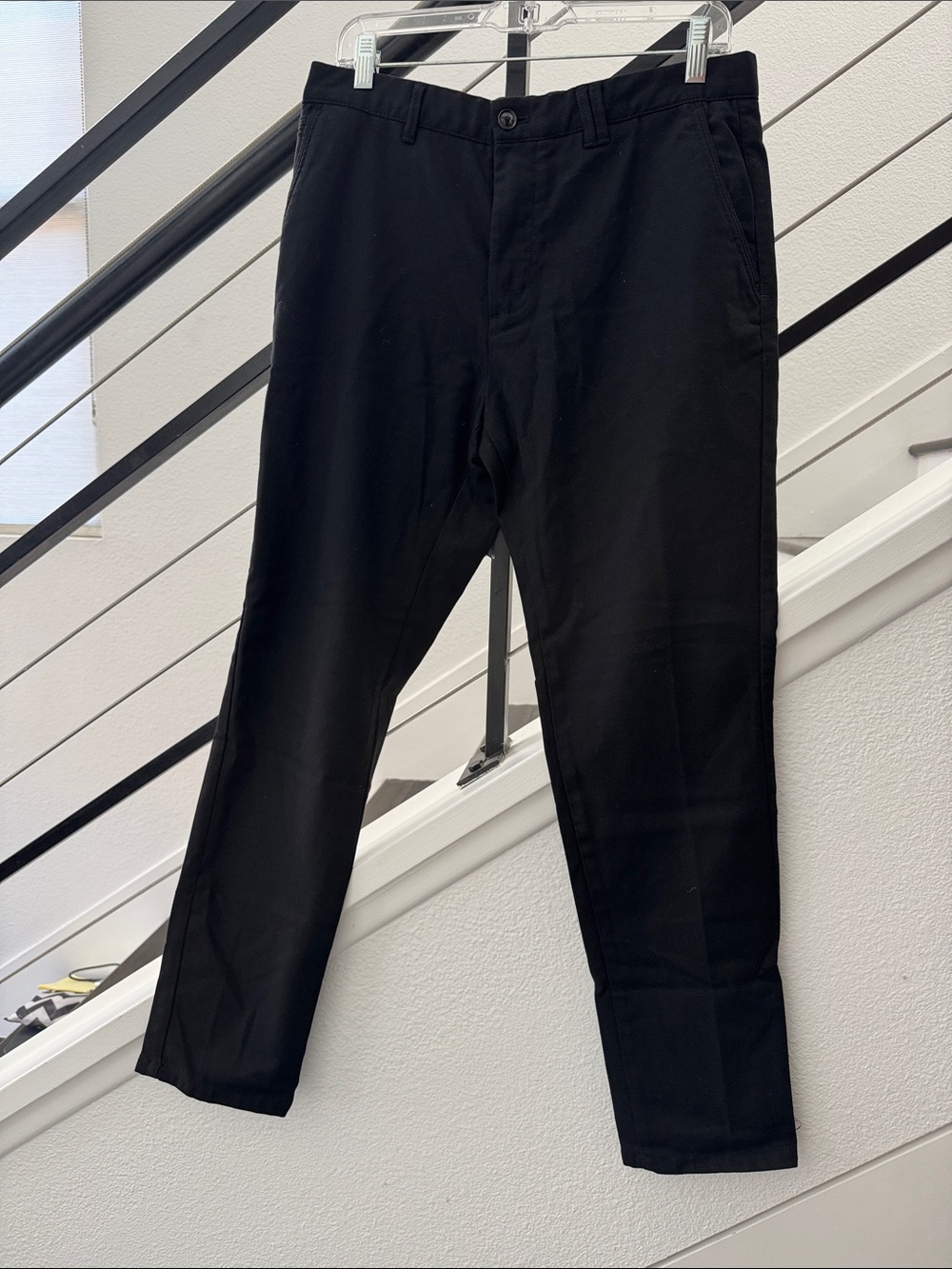 Zara Men's Black Chinos - Tailored Straight Fit